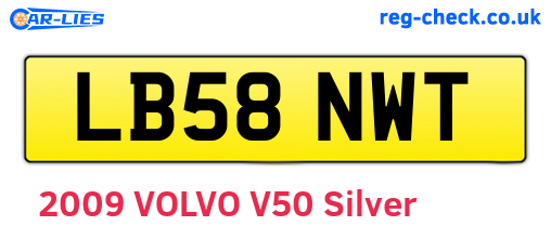 LB58NWT are the vehicle registration plates.