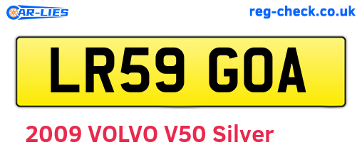 LR59GOA are the vehicle registration plates.