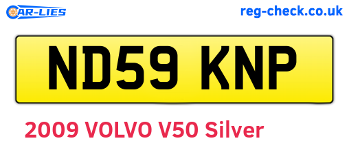 ND59KNP are the vehicle registration plates.