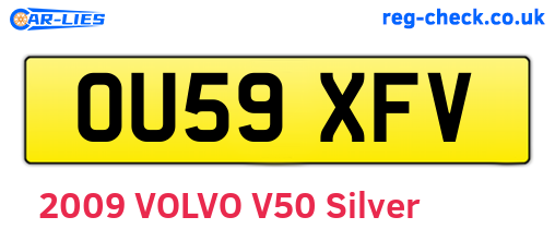 OU59XFV are the vehicle registration plates.