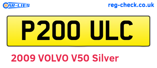 P200ULC are the vehicle registration plates.