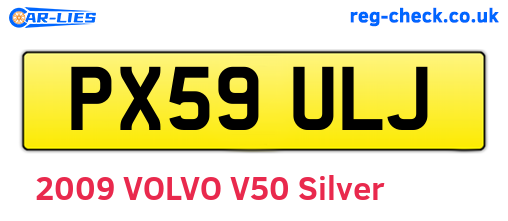 PX59ULJ are the vehicle registration plates.