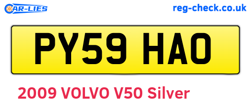 PY59HAO are the vehicle registration plates.