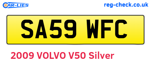 SA59WFC are the vehicle registration plates.