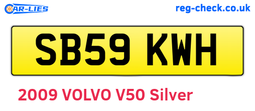 SB59KWH are the vehicle registration plates.