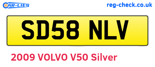 SD58NLV are the vehicle registration plates.