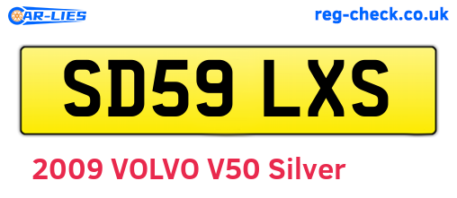 SD59LXS are the vehicle registration plates.