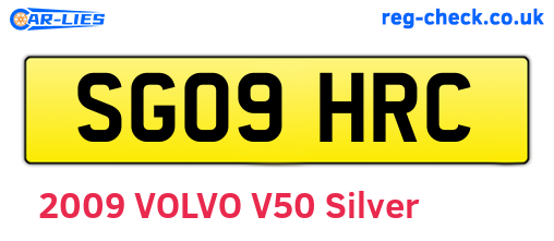 SG09HRC are the vehicle registration plates.
