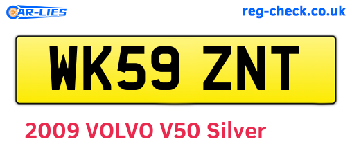 WK59ZNT are the vehicle registration plates.
