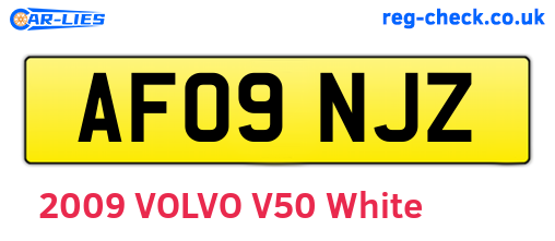 AF09NJZ are the vehicle registration plates.