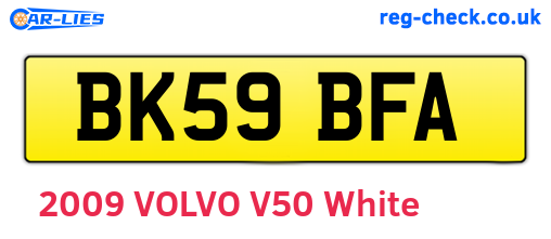 BK59BFA are the vehicle registration plates.