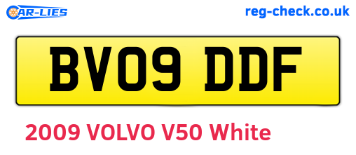 BV09DDF are the vehicle registration plates.
