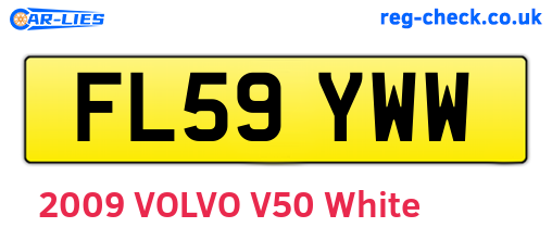 FL59YWW are the vehicle registration plates.