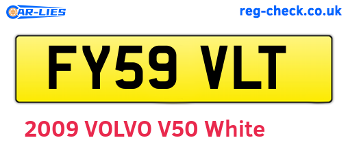 FY59VLT are the vehicle registration plates.