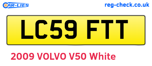 LC59FTT are the vehicle registration plates.