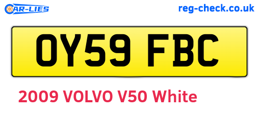 OY59FBC are the vehicle registration plates.