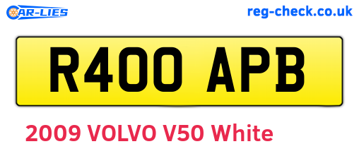 R400APB are the vehicle registration plates.