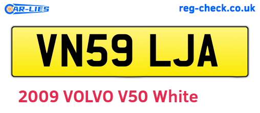 VN59LJA are the vehicle registration plates.