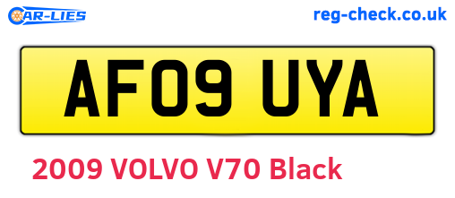 AF09UYA are the vehicle registration plates.