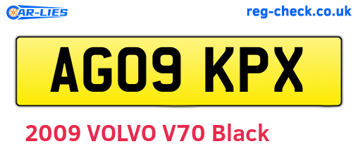 AG09KPX are the vehicle registration plates.