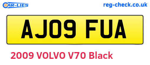 AJ09FUA are the vehicle registration plates.