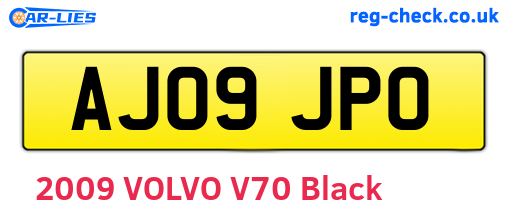 AJ09JPO are the vehicle registration plates.