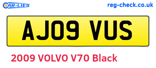 AJ09VUS are the vehicle registration plates.