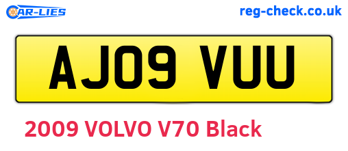 AJ09VUU are the vehicle registration plates.