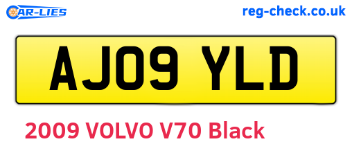 AJ09YLD are the vehicle registration plates.