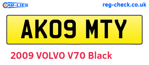 AK09MTY are the vehicle registration plates.