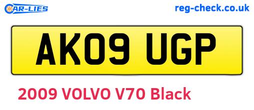 AK09UGP are the vehicle registration plates.