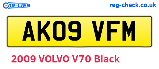 AK09VFM are the vehicle registration plates.