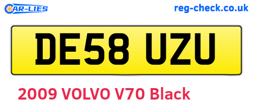 DE58UZU are the vehicle registration plates.