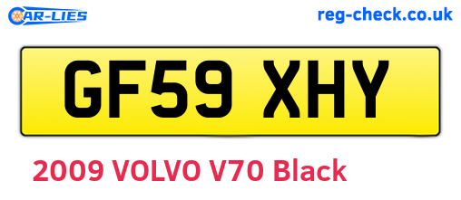GF59XHY are the vehicle registration plates.