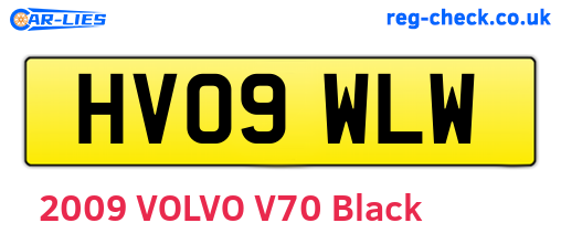HV09WLW are the vehicle registration plates.