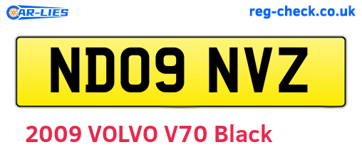 ND09NVZ are the vehicle registration plates.