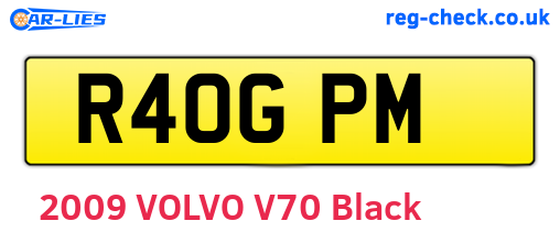 R40GPM are the vehicle registration plates.