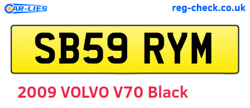 SB59RYM are the vehicle registration plates.