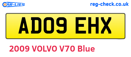 AD09EHX are the vehicle registration plates.