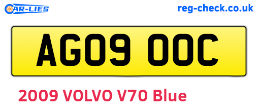 AG09OOC are the vehicle registration plates.