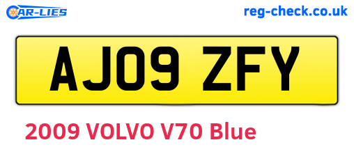 AJ09ZFY are the vehicle registration plates.
