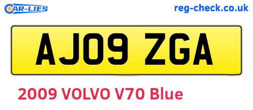 AJ09ZGA are the vehicle registration plates.