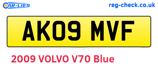 AK09MVF are the vehicle registration plates.