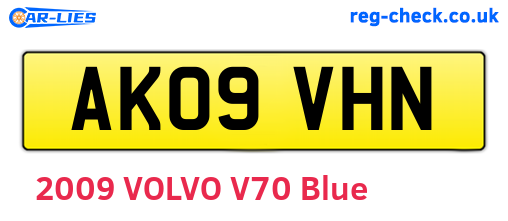 AK09VHN are the vehicle registration plates.
