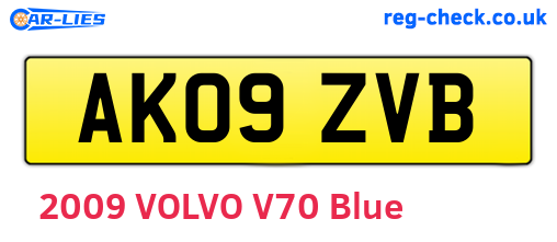 AK09ZVB are the vehicle registration plates.