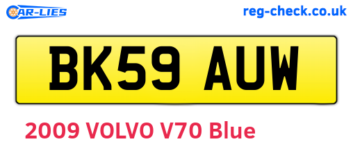 BK59AUW are the vehicle registration plates.