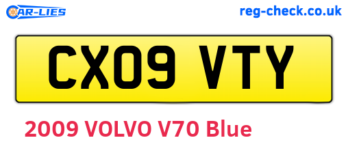 CX09VTY are the vehicle registration plates.