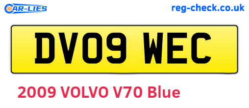 DV09WEC are the vehicle registration plates.