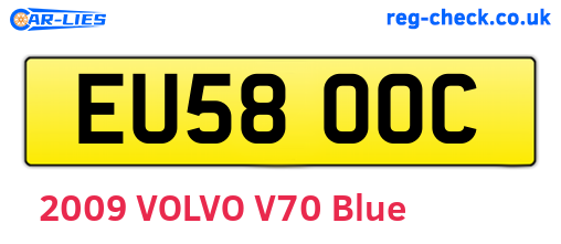 EU58OOC are the vehicle registration plates.