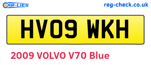 HV09WKH are the vehicle registration plates.